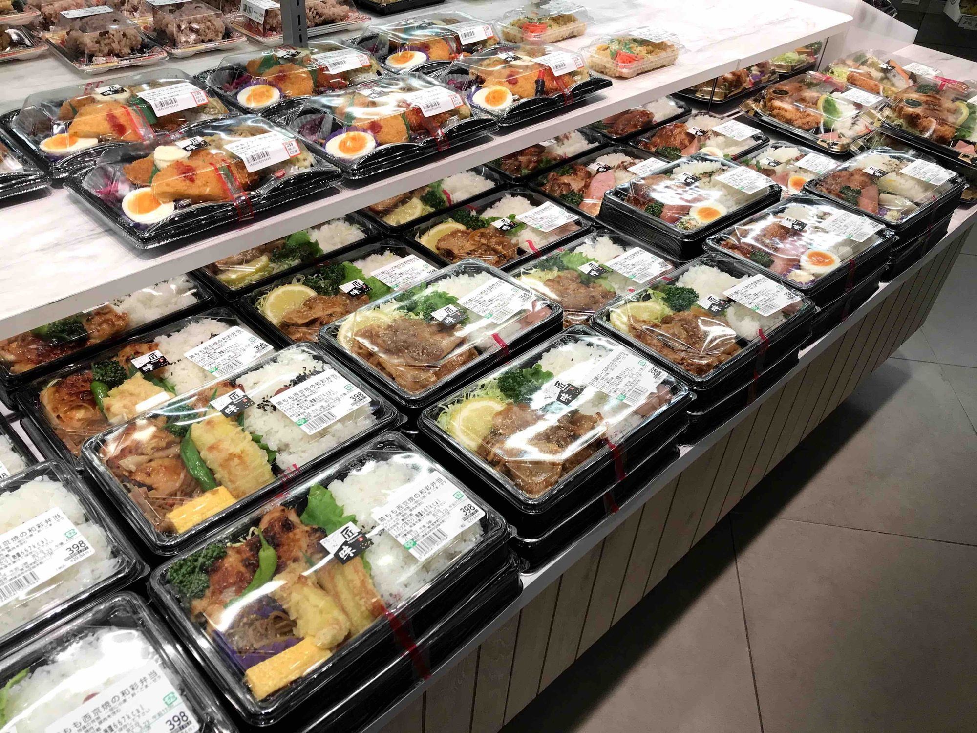 Bentos for sale in grocery store in Japan